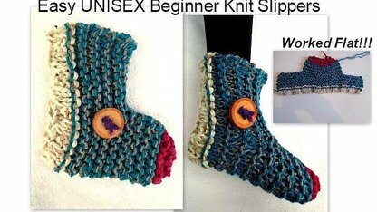 855 - Beginner Knit Slippers