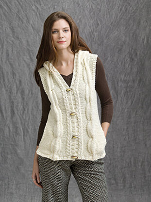 Snowbird Hooded Vest in Tahki Yarns Aria