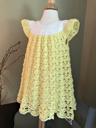 Toddler Crocheted Dress with Slip Printable