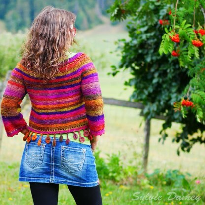 Dancing poppies cardigan