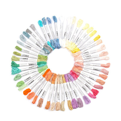 Paintbox Crafts 6 Strand Embroidery Floss 48 Skein Color Pack - Light Shades