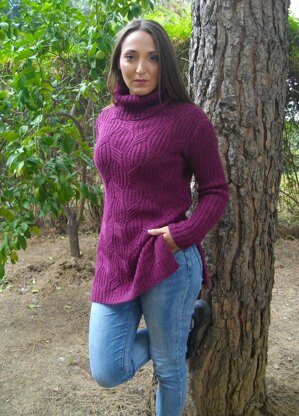 Sweeping ribs sweater