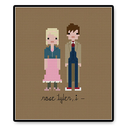 Rose and Ten In Love - PDF Cross Stitch Pattern