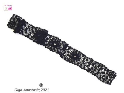 Lace black headband