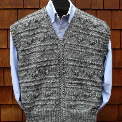 Mari Sweaters MS 188 Stripes & Chevrons Vest