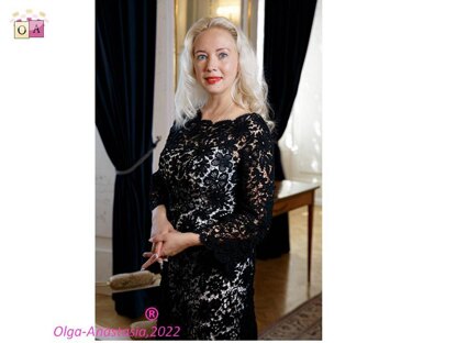 Lace black dress "Olga"