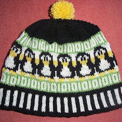 Penguin beanie - knitting pattern