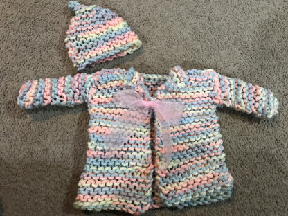 Baby's First Cardigan in Lion Brand Jiffy - 60131AD