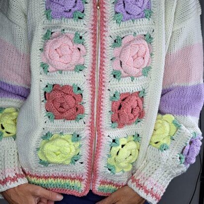 Roses Jacket pattern CKM - knitting pattern