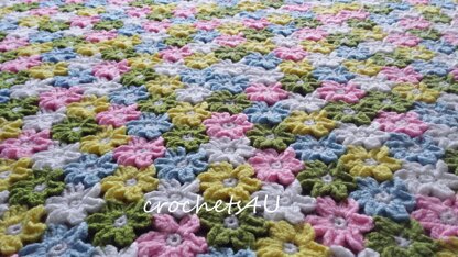 Flower afghan