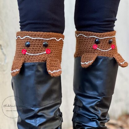 Peeping Gingerbread Boot Cuffs