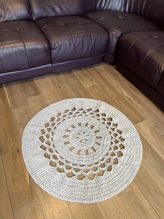 DIY Pattern Crochet Round Rug RibbonXL #2