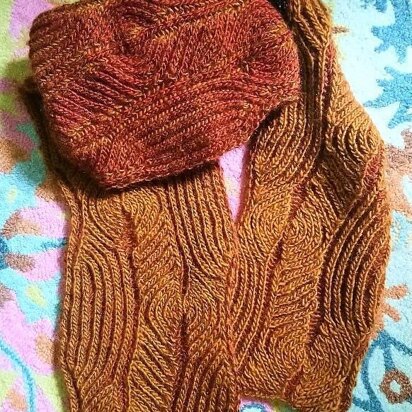 Brioche Woodgrain scarf