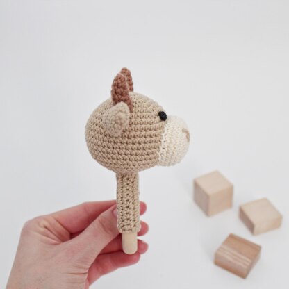 Bull crochet pattern rattle Sensory toy cow Amigurumi pattern farm animal
