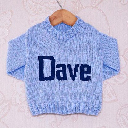 Intarsia - Dave Moniker Chart - Childrens Sweater