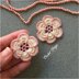 Crochet 3 Layered Flower applique / Embellishment / Motif