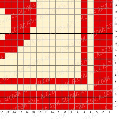 Initial Letter S Pillow Mini C2C Crochet Pattern Alphabet Name Bordered Cushion