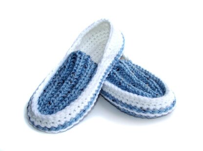 Knit Crochet Slippers Moccasin