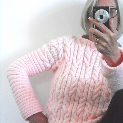 Aran Cable and Rib Sweater