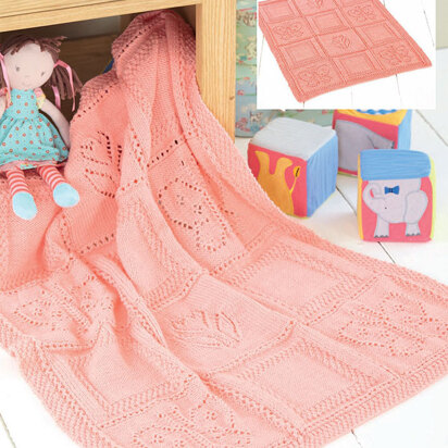 Flower and Butterfly Blanket in Sirdar Snuggly DK - 4528 - Downloadable PDF
