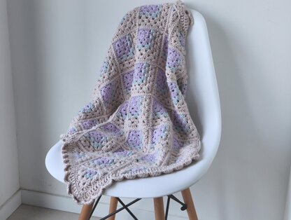 Mitered Granny Square Baby Blanket