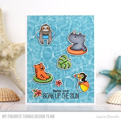 My Favorite Things Premium Stencil 6"X6" - Perfect Pool Water