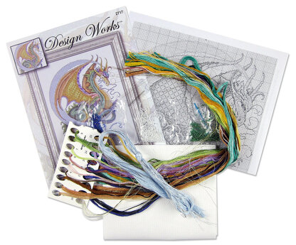 Design Works Celestial Dragon Cross Stitch Kit - 28cm x 38cm