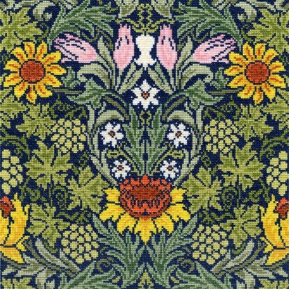 Bothy Threads William Morris Sunflowers Cross Stitch Kit - 31cm x 31cm ...