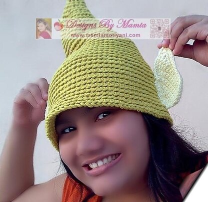 Crochet Tinkerbell Fairy Hat Pattern A Pixie Gnome Elf Cap