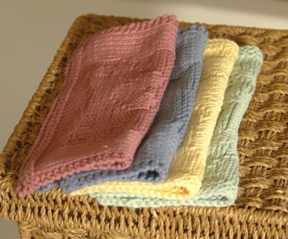 Duck knit/purl face cloth square