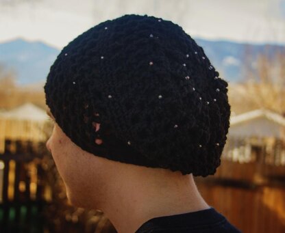 Beaded Slouchy Beanie