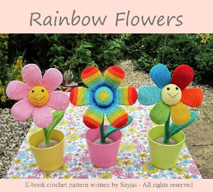Rainbow Flowers Amigurumi Crochet Pattern