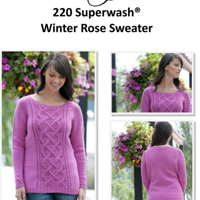 Winter Rose Sweater in Cascade 220 Superwash - W405