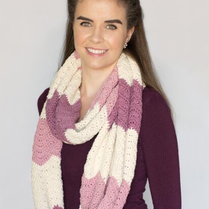 Antique Rose Ripple Infinity Scarf