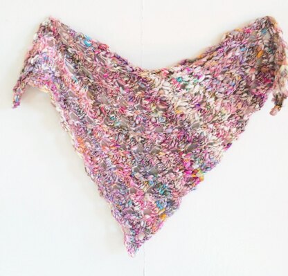 Swirly Shawl in Knit Collage Daisy Chain