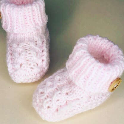 Baby Mock Cable Booties