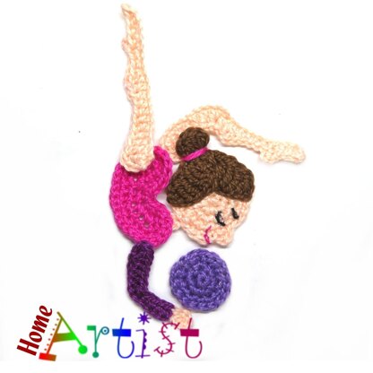 Gymnastic 7 Crochet Applique