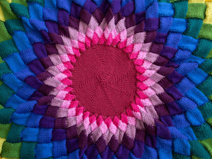 Rainbow Mandala Entrelac Blanket in Deramores Studio - Downloadable PDF