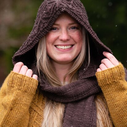 Holyrood Hooded Scarf #714 - knitting pattern