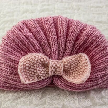 Baby Girl Retro Hat Cloche Style With Bow