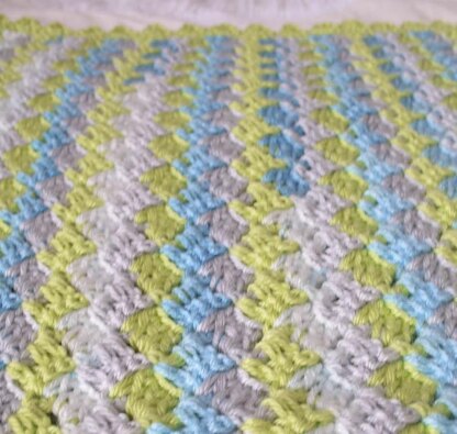 Crosshatch Stitch Baby Blanket