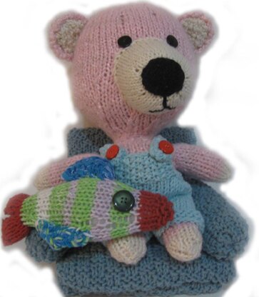 Knitkinz Bear Family & Fish