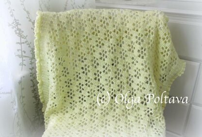 Buttercups Baby Lace Blanket