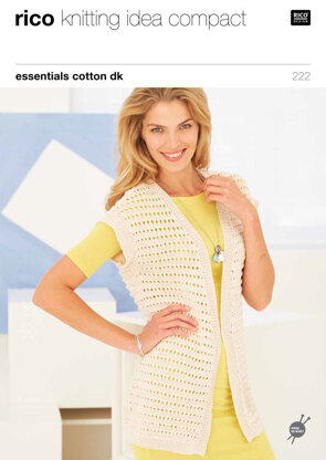 Waistcoat in Rico Essentials Cotton DK - 222