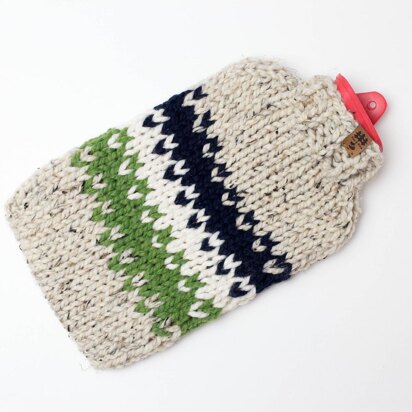 Hot Water Bottle Cover Fair Isle Chunky