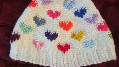 Scrappy Hearts Hat