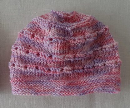 Lotty - Babies 4ply eyelet Beanie