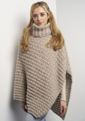 Stormi Poncho in Rowan Brushed Fleece - RTP004-0006-ENPFRP - Downloadable PDF