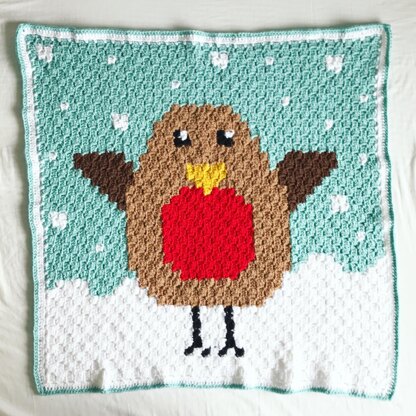 Christmas Robin Baby Blanket