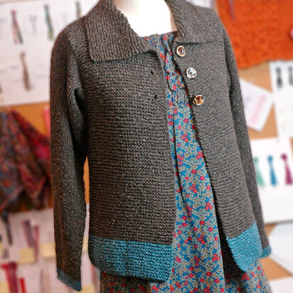 Sawtelle Adult Cardigan in Berroco Remix Aran